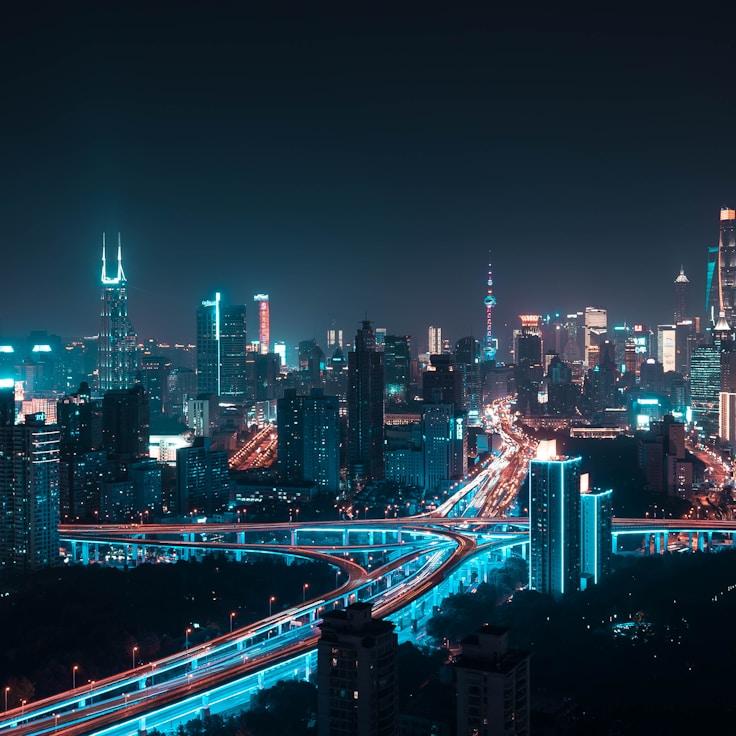 City skyline in Madrid, Spain